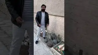 700 year old vessels in Khwaram Qilla where kings used to drink water | #uzbekistan #khiva #ytshorts