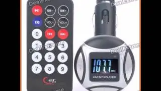 1.0 LCD Car MP3 Music Speaker FM Transmitter with USBSDTF SlotRemote Controller - Silver + Black