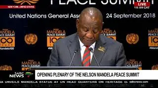 Pres Ramaphosa addresses Nelson Mandela Peace summit at UNGA