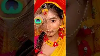 O radha hai 💞🦚 #radhakrishna #radharani #makeup #holispecial #holimakeup #bengali
