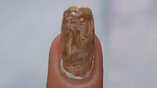DIY Melted Nail Art Design Using Needle | Brown Nail Polish Art | Needle Nail Art At Home #shorts