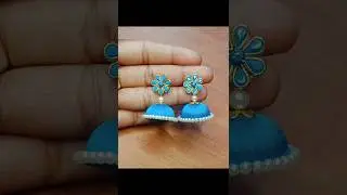 Silk thread Earrings #diy #diyhandmadejewellery #trending #handmadejewellery #silkthreadearrings