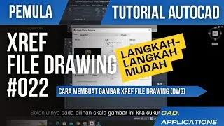 Autocad tutorial ~ how to create xref file drawing (DWG)