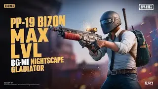 PP -19 Bizon Skin Upgraded to Max Lvl BGMI Nightscape Gladiator | Bgmi Pubg