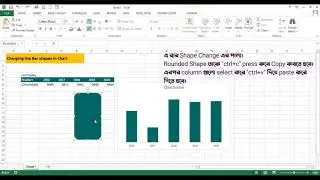 How to change the shape of Bar/Column in Graph Excel (Skillencer Excel Bangla Tutorial)