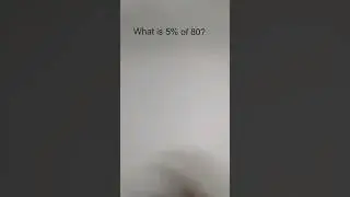 What is 5% of 80? #math