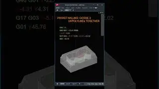 SUB08 - POCKET MILLING: GCODE 3 LWPOLYLINEs TOGETHER #cncsoftware #cncprogramming #milling #gcode