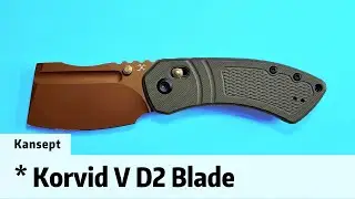 Kansept Korvid V Rose Gold Coated D2 Blade Olive Green G10 Handle Crossbar Lock Folding Knife#edc