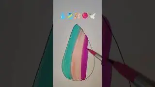 Satisfying creative art 💧🩰🎽🧶🕊️#shorts #creativeartemoji #trending #artandcraft #viral #drawing