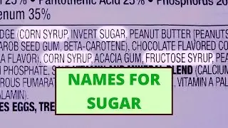 What are the names for sugar?