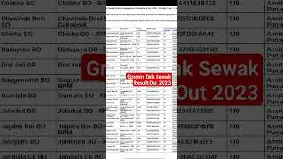 Gramin dak sevak result out Sept 2023 |Latest Notification GDS |GDS result out 2023|@singhtechst