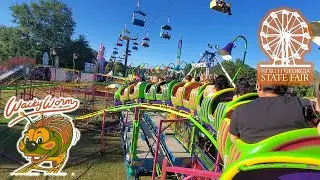 Wacky Worm Coaster POV (back row) | North Georgia State Fair, 2022 Fall | Cute Coaster!