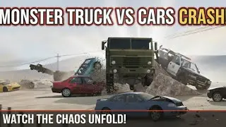 Monster Truck vs Cars  | Epic Car Crash Simulation!