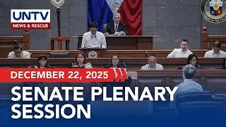 LIVESTREAMING: Senate Plenary Session | December 22, 2025