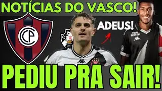 MARTELO BATIDO: VEGETTI PEDIU PRA SAIR E NÃO JOGA MAIS PELO VASCO! RAYAN TAMBÉM PODE SAIR! NOVIDADES