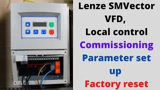 Преобразователь частоты Lenze SMVector, локальное управление, ввод в эксплуатацию, настройка параметров, сброс к заводским настройкам. Английский.
