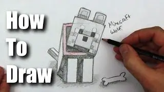 How To Draw a Wolf from Minecraft