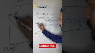 Find Centroid of a Triangle|| traingle ka Centroid kaise find kre. #shorts