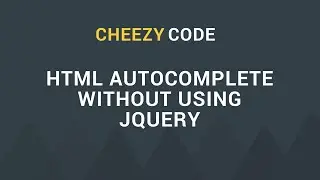 Auto Complete Textbox Without Using jQuery