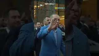 Erdogan receives enthusiastic welcome in front of Turkish House in New York
