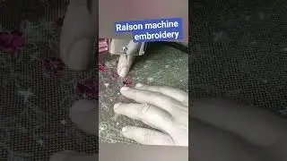 zigzag machine embroidery design making short video #sleeves design. ಮಷೀನ್ ಎಂಬ್ರೋಯ್ಡರಿ