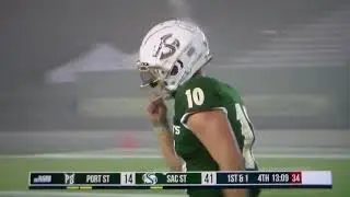 Sacramento State's Asher O'Hara 9 yard TD run in fog vs. Portland State