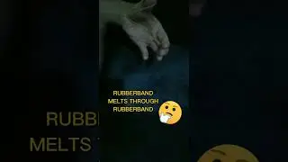 Rubberband Melts Through Rubberband #shorts #magic