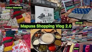 Mapusa Market Shopping Vlog 🛍 | Laces, Cotton Fabric, Rakhis & Lunch at Spice Goa #goanvlogger 