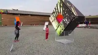 Light Sculpture Installation, Modern public art, Contemporary Sculpture - video 4