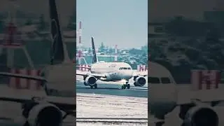 Airbus A320 Landing On Ice Cold Scenery. #shorts