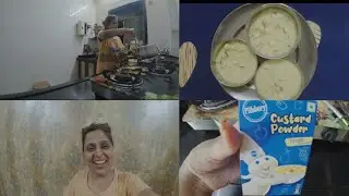 Pillsbury Custard Powder Tried || Indian Mom Housewife Evening To Night Routine #hindivlog #dailyvl