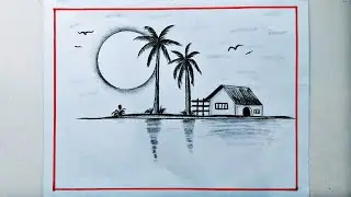How to Draw a Beautiful Village Scene - Step by Step Art Tutorial