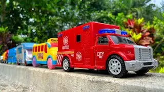Video About Toy Vehicles Hand Driving Video | Fire Rescue Vehicles, School Bus, Trucks and Bus