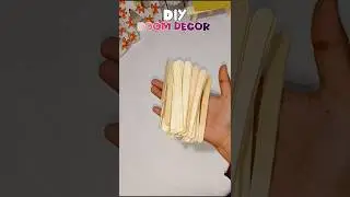 DIY room decor with icecream stick 😍✨💗 #diy #craftideas #trending #craft#icecreamsticks #wastecraft