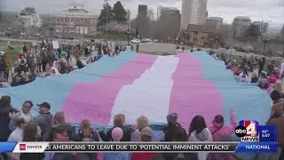 &lsquo;World&rsquo;s largest transgender flag&rsquo; unfurled at Utah State Capitol for Trans Day of Visibility