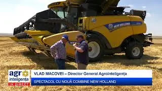 AgroConcept - Recoltare grau cu 8 combine New Holland la ferma Voicu din Fantanele