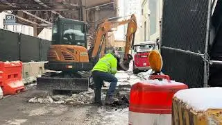Street Demolition By Private Contractor For Chicago Streets & Sanitation In Downtown