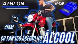 Acertando a CG Fan 160 4mm no &Aacute;lcool com comando e M&oacute;dulo Athlon M-250 no Dinam&ocirc;metro !!!