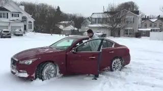 Review Infiniti Q50 AWD, G37 in snow