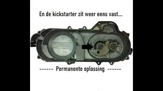 Kickstarter veer vastgeslagen - La Souris Grande Retro - China Scooter. Kickstart zit vast....
