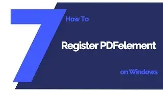 How to register PDFelement on Windows | PDFelement 7