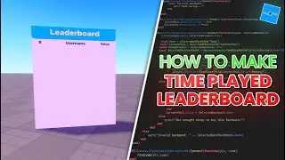 How to make Time Played Leaderboard | Roblox Studio