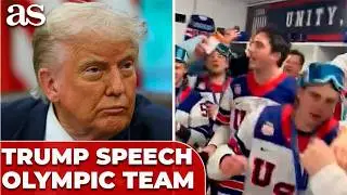 TRUMP STEALS THE SHOW with Hilarious Speech to TEAM USA HOCKEY After GOLD
