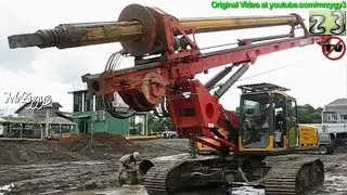 Hydraulic Rotary Bored Pile Sany SR150C Installing Kelly And Auger