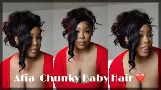 ❤️🌹Valentine&rsquo;s Day Updo on a Synthetic Wig | Zury Sis Chunky Baby Hair ( Afia ) | NIZZYMAC