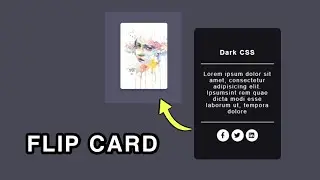 CSS Flip Card with Hover Effect || Vertical Rotating Card