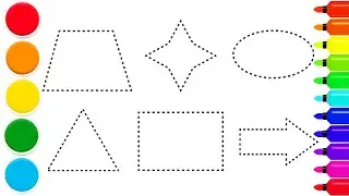 How to draw simple 2d geometric shapes | step by step