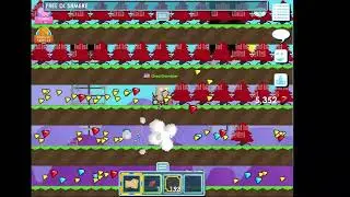 Growtopia Harvesting a Laser Grid Farm FULL with DCS!