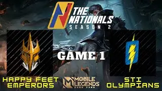 HFE (HAPPY FEET EMPERORS vs STI OLYMPIANS - GAME 1 (DAY 6) / MOBILE LEGENDS / THE NATIONALS SEASON 6