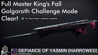 Destiny 2: King's Fall - MASTER Difficulty Golgoroth Challenge Clear! (Gaze Amaze Challenge + Loot)